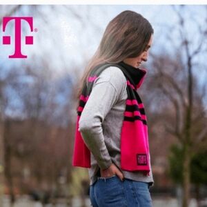 T-Mobile Tuesday Scarf NEW 2021 Pink with Black Stripes